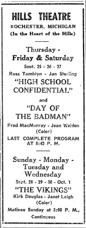 Hills Theatre - Old Ad From James (newer photo)